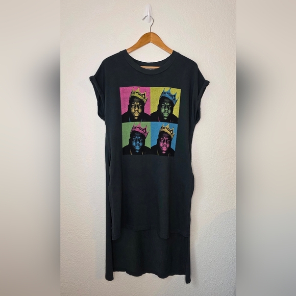 Daydreamer Notorious B.I.G. hi lo tee, Dark Grey, Size small - Picture 1 of 11